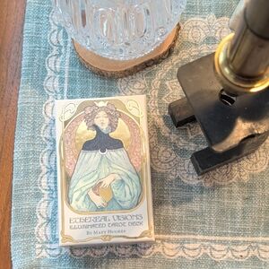 Ethereal Visions Illuminated Tarot Deck - Pastel Green & Gold Box